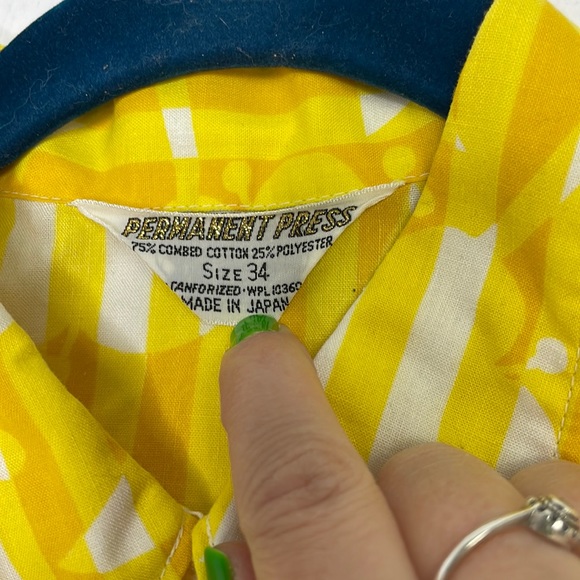 Vintage 70’s retro floral stripes bright sleeveless blouse - Picture 5 of 6